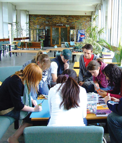 Students in Edinburgh at a Campus Council Meeting