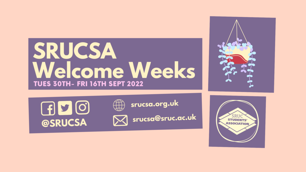 SRUCSA Welcome Weeks 2022 THURS 1ST- Fri 16th Sept 2022